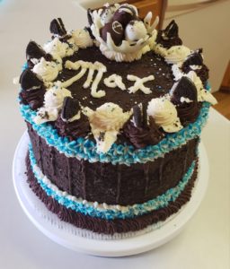 Triple Chocolate Cake with Chocolate Sandwich Cookie Filling