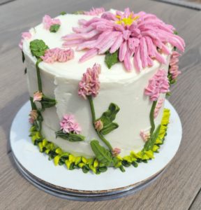GF Mini Red Velvet Flower Cake